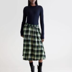 Alternative view of Woogie midi a-line skirt (252 / W / CHECK A)