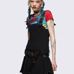 Claire Black Denim Mini Dress